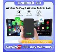 CarlinKit 5.0 e Mini5 Pro Wireless CarPlay Android Auto Adattatore 2 in 1 CP2A Plus Smart Dongle per Bluetooth 4.2 Spotify Map FOTA