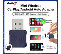 CarlinKit 5.0 Mini Ultra CarPlay Adattatore wireless 2 in 1 Wifi 5.8G Android Auto Dongle wireless per Spotify Music OEM Car