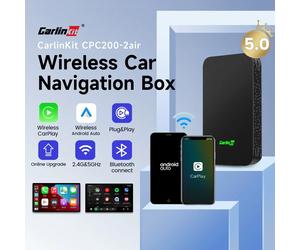 CarlinKit 5.0 Wired a Wireless Android Auto Box Adattatore CarPlay Wireless Smart Car Ai Box WiFi Bluetooth Auto Connect Plug & Play