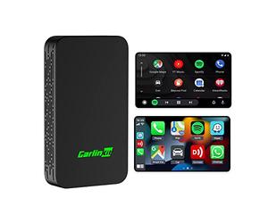 Carlinkit 5.0 wireless CarPlay adattatore wireless Android Auto 2 in1, plug and play, connessione rapida, convertitore auto con carplay cablato e Android auto cablato 2016-2025