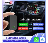 Carlinkit 5 2air Mini Ultra Wireless CarPlay Android Auto Wireless Box 2in 1 Adattatore 2 canali Lavoro Waze Spotify 5.8Ghz WiFi GPS Mini Ultra Genuine Guarantee