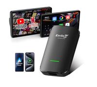 Carlinkit Adattatore CarPlay CP2A Pro senza fili - Supporta lo streaming di Netflix/YouTube/TikTok Lite per auto CarPlay cablate di fabbrica, dongle Android senza fili e per auto, USB-A/C