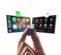 CarlinKit Adattatore wireless CarPlay e Android Mini Ultra, adattatore wireless 2 in 1 converte auto cablato CarPlay/Android Auto senza fili, design mini stick, aggiornamento OTA