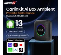 Carlinkit Android 13 Tv Box LED 8 + 128GB CarPlay Wireless Android Auto Adattatore Wireless Supporto Youtube Netfilx IPTV Spotify GPS