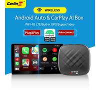 CarlinKit CarPlay Ai Box 2.4G&5Ghz WiFi Bluetooth Auto Connect Wireless Android Auto CarPlay Adattatore GPS integrato Google Play Store YouTube Android 11 TV Box