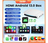 2025 CarlinKit uscita Video HDMI Android 13 CarPlay AI Box SM6225 8-Core Android Auto Wireless SM6225 NA UHD 8GB RAM 128GB ROM