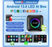Android 13 CarlinKit Android Auto Wireless CarPlay AI TV Box QCM6125 SM6225 Schermo diviso a 8 core LED SM6225 NA 8GB 128GB