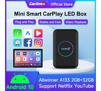 CarlinKit LITE Smart Mini CarPlay Ai Box 2G + 32G Car Play TV Box LED per Netflix Wireless Android Auto CarPlay per CarPlay AA Car