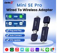 CarlinKit Mini 5 Pro Adattatore Wireless CarPlay Dongle USB Cablato a Wireless Android Auto 5Ghz WiFi Collegamento Veloce Schermo Diviso OTA MINI SE Pro