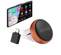 Carlinkit Mini Ultra 3 Wireless CarPlay & Android Auto Adapter, Plug & Play | 10s Auto-Connect, Online Upgrade, USB-A/C, Convert OEM Wired to Wireless Dongle, Compatible with Factory Wired Cars, Orange