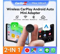 CarlinKit Mini Ultra PRO Wireless CarPlay Android Auto Adattatore 2 in 1 Wifi 5.8G Dongle wireless per 98% OEM Mappa musicale per auto