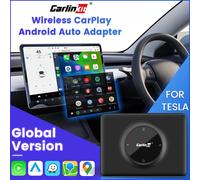 CarlinKit T2C Wireless CarPlay Android Auto Adattatore Controllo vocale per Tesla Tutti i moduli Spotify Google Mappe Waze TMAP