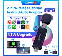 CarlinKit Wireless Carplay Android Auto Adattatore 2024 Mini Carplay Car Dongle OTA Aggiornamento 2 in 1 Box per Spotify Mazda Hyundai VW
