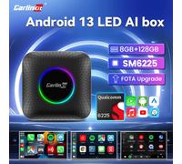 Android 13 CarlinKit Android Auto Wireless CarPlay AI TV Box QCM6125 SM6225 Schermo diviso a 8 core LED SM6225 NA 8GB 128GB