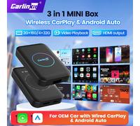 CarlinKit Wireless Carplay TV Box 4 + 32G Mini Android Auto Wireless AI Box Display HD Adattatore CarPlay 5 in 1 per Spotify Neflix