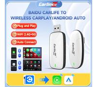 CarlinKit X1CA Baidu Carlife Adattatore per auto Android CarPlay cablato a wireless Scatola di streaming 2in1 Plug and Play Connessione automatica 2.4G + 5