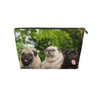 Carlino Amicizia Bokeh Cani Animali Amici Carlino, Borsa da toilette Borsa per trucco Borsa per cosmetici Borsa da toilette da viaggio portatile