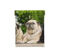 Carlino Amicizia Bokeh Cani Animali Amici Carlino, Spremere il portafoglio superiore da donna Borsa portaoggetti Piccola portamonete Portamonete