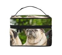 Carlino Amicizia Bokeh Cani Animali Domestici Amici Carlino, Borsa da viaggio per il trucco da donna, Grande organizer per cosmetici