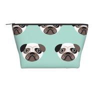 Carlino Blu Cucciolo Illustrazione Modello Per Bambini, Borsa da toilette Borsa per trucco Borsa per cosmetici Borsa da toilette da viaggio portatile