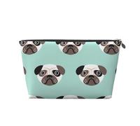 Carlino Blu Cucciolo Illustrazione Modello Per Bambini, Borsa da toilette Borsa per trucco Borsa per cosmetici Borsa da toilette da viaggio portatile