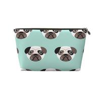 Carlino Blu Cucciolo Illustrazione Modello Per Bambini, Borsa per il trucco Borsa per cosmetici Borsa da toilette da viaggio portatile Borsa da toilette