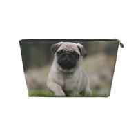 Carlino Bokeh Cucciolo Cani Prato Animali Carlino, Borsa da toilette Borsa per trucco Borsa per cosmetici Borsa da toilette da viaggio portatile