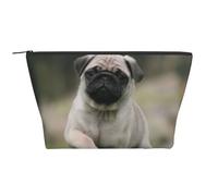 Carlino Bokeh Cucciolo Cani Prato Animali Carlino, Borsa da toilette Borsa per trucco Borsa per cosmetici Borsa da toilette da viaggio portatile