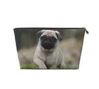 Carlino Bokeh Cucciolo Cani Prato Animali Carlino, Borsa per il trucco Borsa per cosmetici Borsa da toilette da viaggio portatile Borsa da toilette