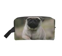 Carlino Bokeh Cucciolo Cani Prato Animali Carlino, Borsa per il trucco Borsa per cosmetici Borsa da viaggio portatile da viaggio Borsa per trucco Organizer