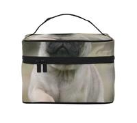 Carlino Bokeh, cucciolo di cane, prato, animali domestici, carlino, borsa da viaggio per il trucco da donna, grande organizer per cosmetici