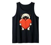 Carlino Cane Grande Cuore San Valentino Mamma papà Bambini Canotta
