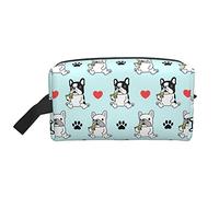 Carlino Cartoon Borsa da Toilette da Viaggio per Donna Borsa Cosmetica Grande Spaziosa Organizer con Cerniera per Trucchi
