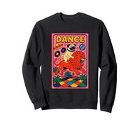 Carlino che cavalca un leone, danza pop art brillante Felpa