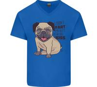 Carlino i Didn Fart My Mozzicone Blew Ti Un Bacio Uomo Scollo A V Cotone T-Shirt