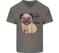 Carlino i Didn Fart My Mozzicone Blew Ti Un Bacio Uomo Scollo A V Cotone T-Shirt