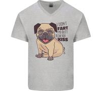 Carlino i Didn Fart My Mozzicone Blew Ti Un Bacio Uomo Scollo A V Cotone T-Shirt