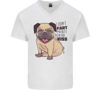 Carlino i Didn Fart My Mozzicone Blew Ti Un Bacio Uomo Scollo A V Cotone T-Shirt