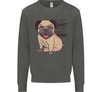 Carlino I Didnt Fart il Mio Sedere Blew Ti Un Bacio Bambini Felpa Maglione