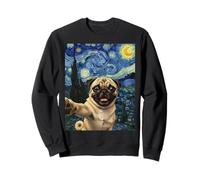 Carlino, Selfie con Cane, Notte Stellata, Van Gogh, Carlini Felpa