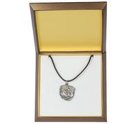 Carlino tipo 2 - collana rivestita in argento, in una scatola, Art Dog IT