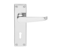 Carlisle Brass Leva piatta vittoriana su piastra posteriore Face-Fix - Serratura 57 mm c/c in cromo lucido