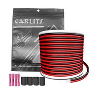 CARLITS 30 m 20AWG di Prolunga Cavo di Rame Stagnato 2x0.5mm² 100FT 20 Gauge a 2 Fili Collegamento Cavo Elettrico 12V / 24V DC per Strisce LED Monocolore 3528 5050 2835