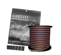 CARLITS 30 m 22 AWG 4 colori RGB Cavo di estensione Filo Linea, 4 x 0,32 mm² 12/24 V DC 100 ft Luci LED 4 Pin Fili Striscia Estendere la Bobina di Filo per 5050 3528 RGB LED Striscia