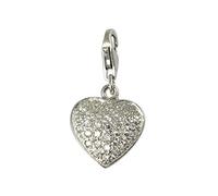 Carlo Biagi Charm Pendente Cuore Bianco 925 Argento CSCZS02C