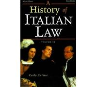 Carlo Calisse A History of Italian Law (Tascabile)