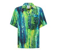 Carlo Colucci - Abstract Drip-Print Short Sleeve Shirt - - Shirts - Uomo - Multicolore - M
