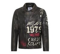 Carlo Colucci - Airbrush Leather Jacket - - Jackets - Uomo - Nero - L