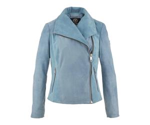Carlo Colucci - Giacca in pelle di velluto morbido Dal Bella - - Jackets - Donna - Blu - 3XL
