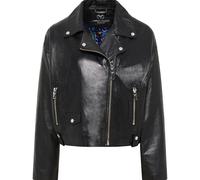 Carlo Colucci - Oversize Biker Leather Jacket - - Jackets - Donna - Nero - M